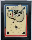 Jebco Authentic World Poker Tour Wall Clock Tested Working Lacquer Game Room