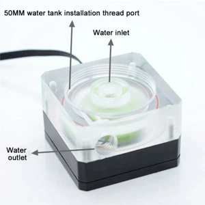 12V 0.8A Water Cooling Pump PMMA PWM Cooler Pump 3 Meter Head 500L/H 4Pin for PC - Picture 1 of 12