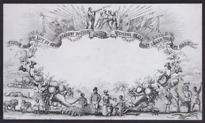 1850 Valentines Peace State 2 Propaganda Envelope Fine Unused on grey paper - Picture 1 of 2