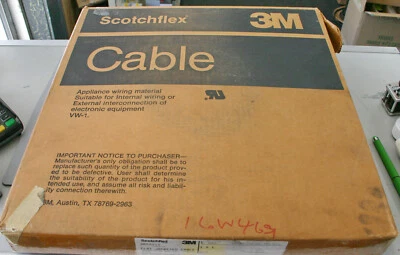 95' 3M 3603/10 condutor Scotchflex cabo de fita revestido plano 28AWG .050 passo - Imagem 1 de 4