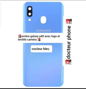 VITRE ARRIÈRE CACHE BATTERIE COUVERCLE FAÇADE SAMSUNG A40 SM-A405FN 🚨bleu 🚨 - Zdjęcie 1 z 1