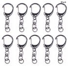 10PCS Key Chain Clip Hooks Swivel Snap Hooks Clasp for Lanyard Clips with D   GF