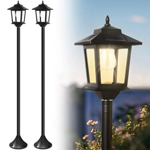 PASAMIC 63" Solar Lamp Post 2Pack, Outdoor Lights Waterproof, Pole Lights Out... - Picture 1 of 7