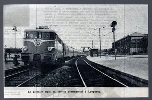 1959 -- PREMIER TRAIN EN SERVICE COMMERCIAL EN GARE DE LONGUEAU C047 - Picture 1 of 1