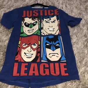 brandnew justice league tshirt official next clothing blue age 7 years cotton  - Picture 1 of 5