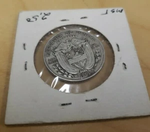 Moneda de Plata Panamá 1953 1/4 Balboa Cuarto Balboa Quincentenario - Imagen 1 de 4