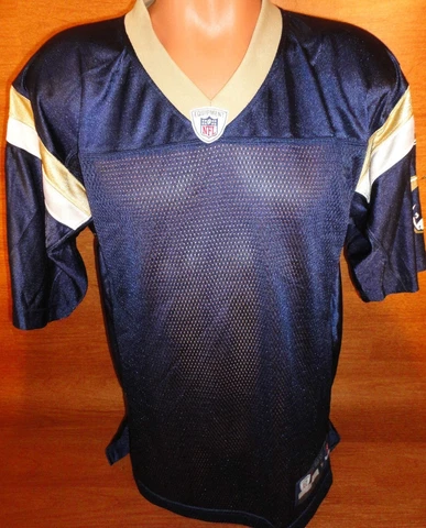 St. Saint Louis Rams Blue Football Jersey Mens Medium M No Name Reebok Blank NFL Cover