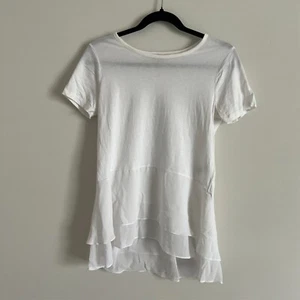 Michael Kors Bluse Damen klein weiß Rüschen Lagenlook Kurzarm - Bild 1 von 13