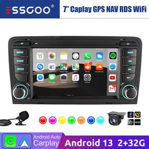 7" Android 13 2+32G Carplay Autoradio GPS Navigation + Kamera Für Audi A3 S3 8P1 - Bild 1 von 15
