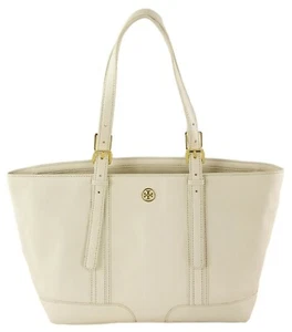 Tory Burch Ivory Tote Bag Cream Medium Top Zip Leather Landon Shopper RRP £450 - Picture 1 of 8
