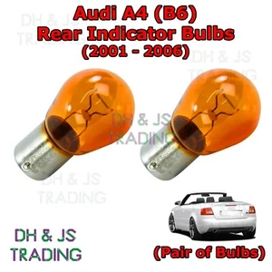 For Audi A4 B6 Orange / Amber Rear Indicator Bulbs Bulb Side Tail Pair 01-06 - Picture 1 of 1