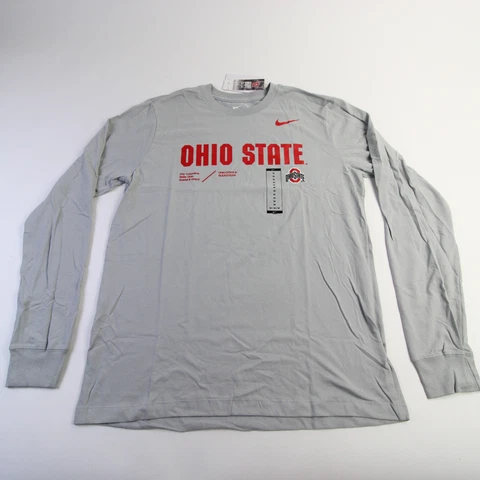 Ohio State Buckeyes Nike Dri-Fit Long Sleeve Shirt Men's Gray New Cover