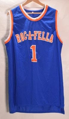 Jay -Z X Mitchell & Ness Roc A Fella Mens Basketball Jersey Blue 2XL - Image 1 of 4