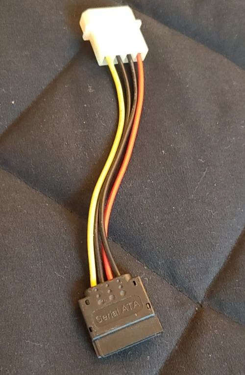 7" SATA Male to Molex (4 PINS) Female Power Cable for PC Power Supply MB HDD - Image 1 of 1