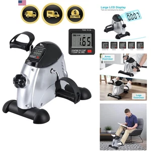 Mini Exercise Bike Pedal Exerciser Under Desk Bike Portable Foot Cycle Arm Leg - Picture 1 of 10