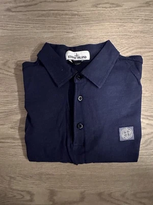 Stone Island Polo Shirt - Navy Blue - Size Large Cotton Casual - image 1 of 4