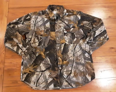 10X Camouflage Button Down Shirt Men's L Large Realtree Camo Hunting Long Sleeve - Image 1 of 4