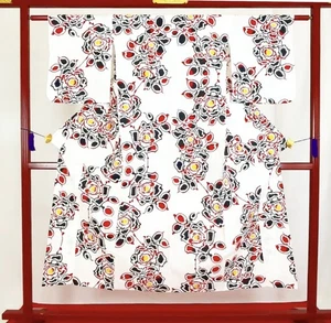 Japanese Kimono 'YUKATA' Cotton/White/Blue/Red/ Rose/History/Traditional N833 - Picture 1 of 24