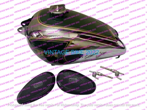BSA M20 GREEN/CHROME "CIVIL" MODEL GAS FUEL PETROL TANK + CAP TAP KPAD/FIT FOR - Picture 1 of 7