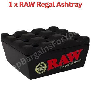 1 x RAW Black Regal Aschenbecher, Winddicht Smoking Rolling Ashtray | Official RAW UK - Bild 1 von 2