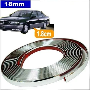 CAR CHROME GUARD CRASH WORTHY DECORATION MOULDING TRIM 18MM(W) X 15M(L) - Picture 1 of 1