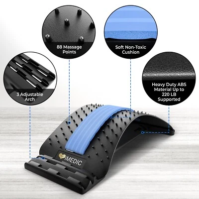 IMEDIC Back Stretcher Orthopedic Spine Massager Lumbar Relief Posture Support Neck Pain
