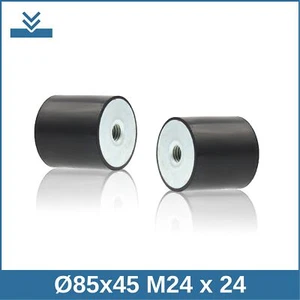 Bloque silencioso de metal de goma orilla C Ø85x45 M24 x 24 NK 55° - Imagen 1 de 2