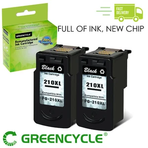 Cartucho de tinta negro 2PK PG210XL compatible con Canon PIXMA iP2700 iP2702 PG-210XL - Imagen 1 de 10