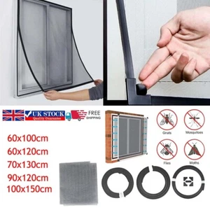 UK Magnetic Window Insect Screen Mesh Net Fly Mosquito Bug Netting Moth Cover - Picture 1 of 21