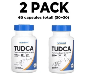 Nutricost, TUDCA, 2 PACK, 500 mg, 30 Capsules each (60 total!) - Picture 1 of 3