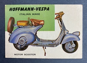 1954 Topps World on Wheels #129 HOFFMANN-VESPA Italian Make Motor Scooter - Picture 1 of 2