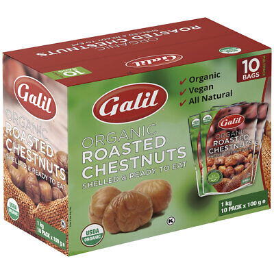 10 X Galil Organic Roasted Chestnuts 100g • 29.99$