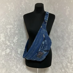 Handmade Denim Sling Bag - Bild 1 von 10
