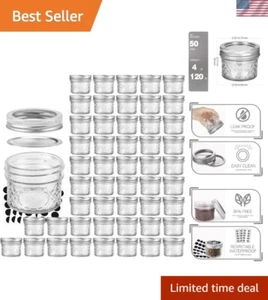 Decorative 4 oz Glass Jars with Chalkboard Labels - A Stylish Storage Solution - Picture 1 of 9