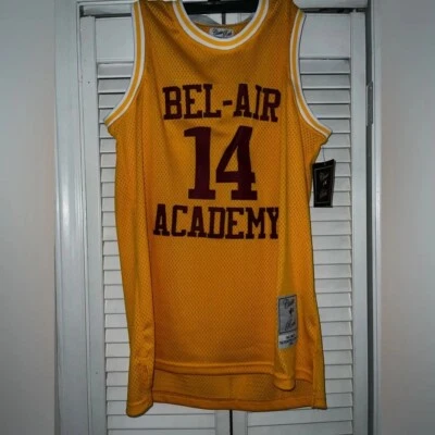 Camiseta de basquete nova com etiquetas vintage 1990 Will Smith #14 Bel Air Academy bobinas clássicas - Imagem 1 de 4