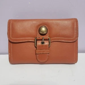 Hype Trifold Women's Wallet Leather Brown Orange  ( 3.5" in × 5.5" in ) - Picture 1 of 10