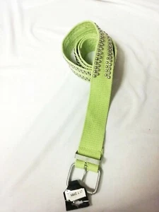Kids Canvas Web Toddler Girls Stud Green Belt Size M/L - Picture 1 of 1