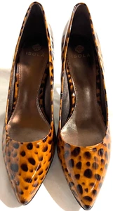 NEU MIT ETIKETT ISOLA CLARET OCELOT KARAMELL LACK Pumps, Schuhe, Absätze, 10M (Einzelhandel 165 $) - Bild 1 von 8