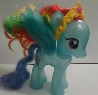 Glitter Sparkle Rainbow 2015 My Little Pony 6" Toy Crown Clear Limited Edition . - Image 1 of 4