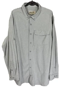 Duluth Trading Button Shirt Mens XLT Standard Fit Gray Sol Survivor Vented - Picture 1 of 8