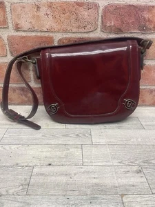 Vintage Etienne Aigner Saddle Bag Purse Oxblood Leather Handmade Handbag Luxury - Picture 1 of 10