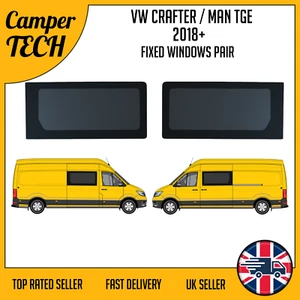 VW Crafter 2018+ MWB/LWB Front FIXED Windows - PAIR - Picture 1 of 2