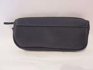 Navy Polyester Zipper Eyeglass Case Silk Lined 6.5" - Picture 1 of 2