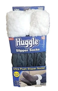 New Sealed Ontel HHSOCK-MC12/6 Huggle Slipper Socks - Grey Fast Shipping - Picture 1 of 4