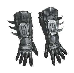 Rubie's Men's Arkham City Deluxe Batman Gloves Black Comfortable Black Hand Wash - Picture 1 of 2