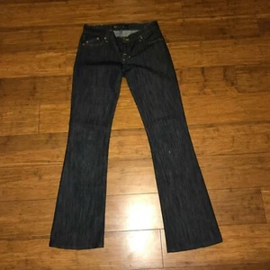 Rock & Republic 25 Dark Wash Jeans Low Flare Skull Logo Poc - Bild 1 von 7