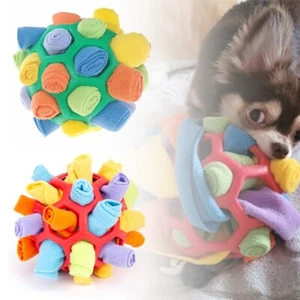 Pet Snuffle Toy Sniffing Treat Puzzle Feeder Toy Dog Foraging Nose Training Bal - Picture 1 of 10