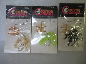 3 VINTAGE COTTON CORDELL BUZZBAIT ORIGNAL TWIN BLADE 1/4oz TOPWATER FISHING LURE - Picture 1 of 5