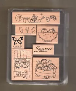 STAMPIN UP RETIRED NEW / UNUSED MIXED SETS ~ SUMMER FUN KIDS POOL LEMONADE - Picture 1 of 2