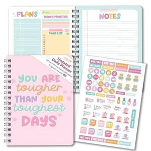Planificador diario Boho sin fecha - Planificador diario planificador sin fecha cuaderno, para hacer... - Imagen 1 de 1